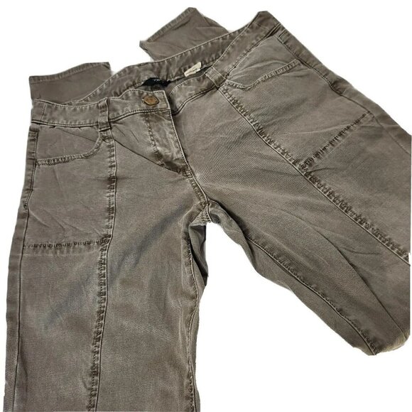 J. Crew Women's Size 4 City Fit Riveter Pants Green - Picture 2 of 6